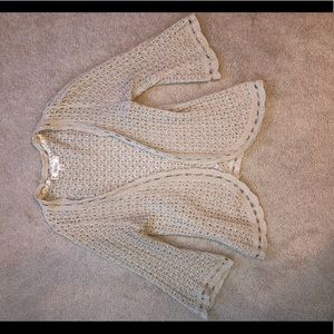 L- Fall cardigan, lightweight, beige